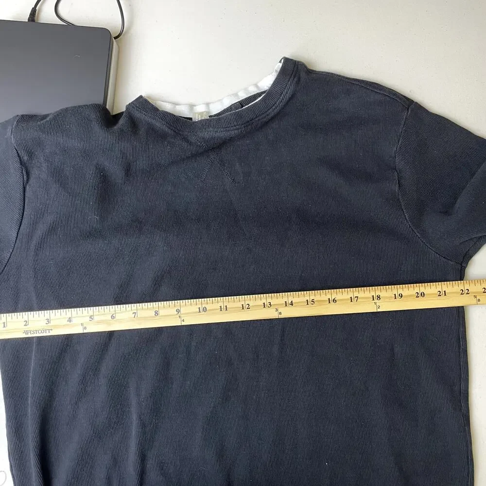 Point‎ Zero Y2K Long Sleeve Pullover T-Shirt Size XL Black Crew Neck 100% Cotton - Picture 6 of 9